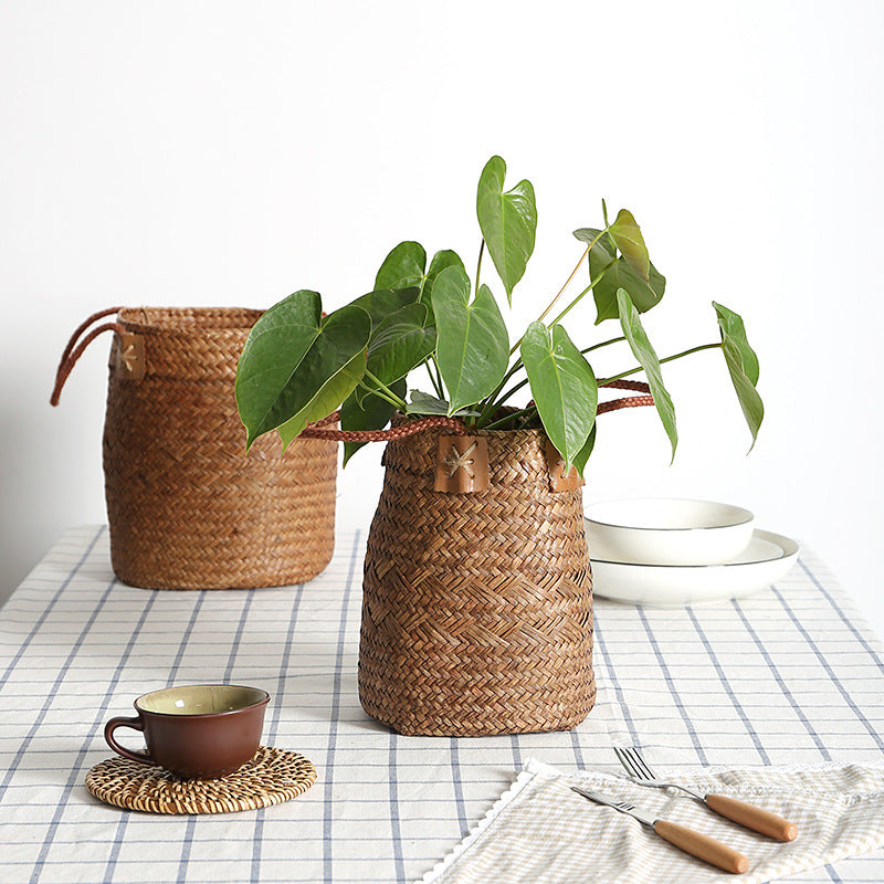 Handwoven Decorative Plant Basket Siopsrl