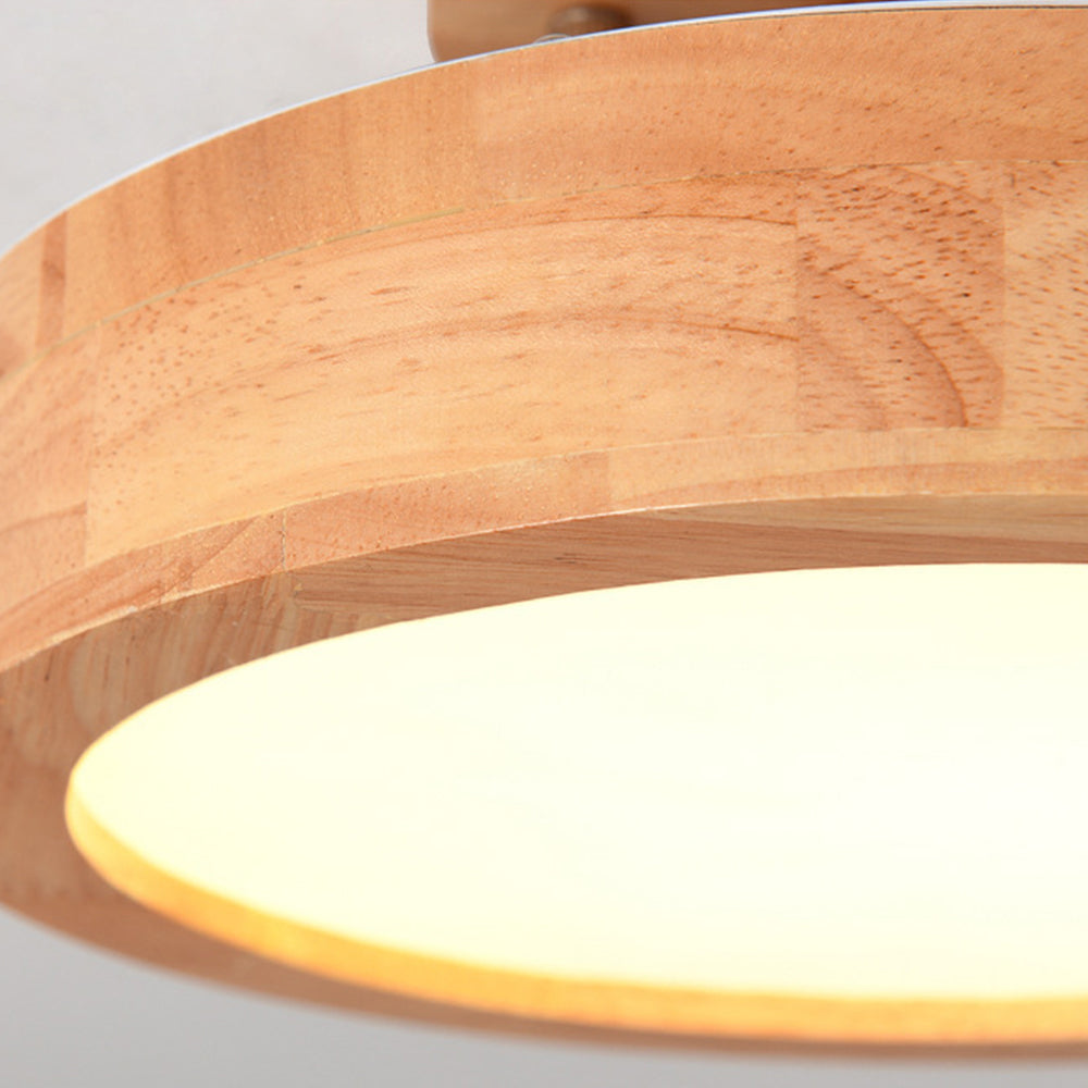 Siopsrl| Ceiling Light Wooden LED Flush Mount Fixture