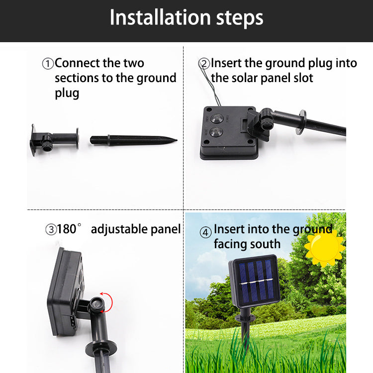 Siopsrl| Modern Art Deco Solar Waterproof Fabric Lantern Ball LED String Lights Outdoor Landscape Lights For Outdoor Patio