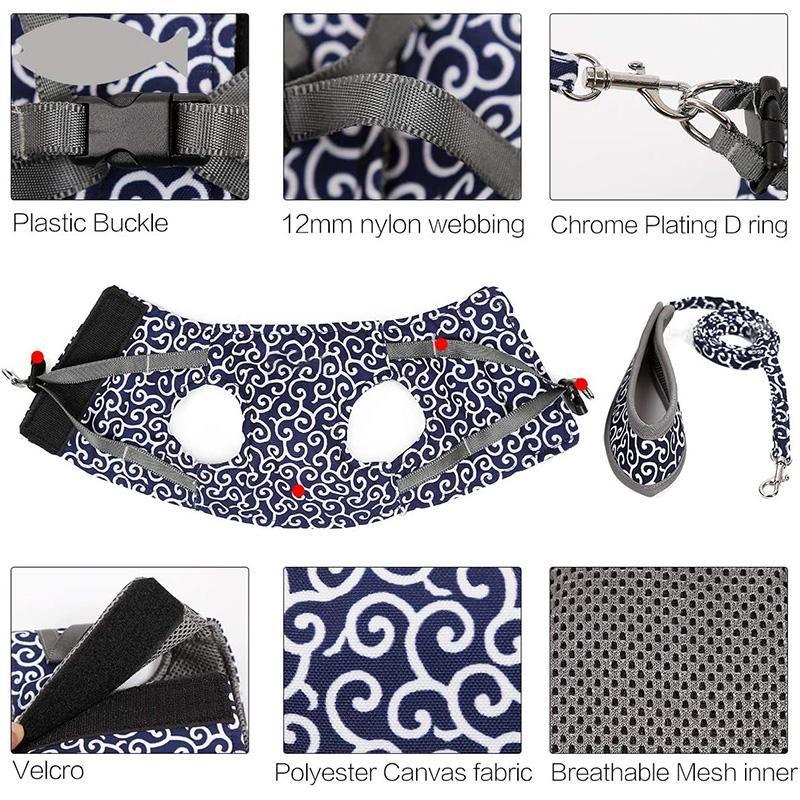 Siopsrl| Escape-Proof Adjustable Cat Walking Harness