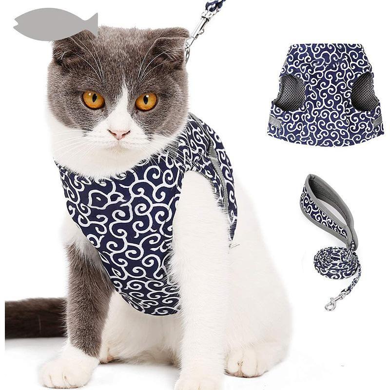 Siopsrl| Escape-Proof Adjustable Cat Walking Harness