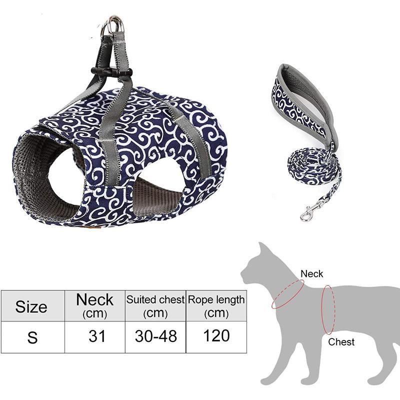 Siopsrl| Escape-Proof Adjustable Cat Walking Harness