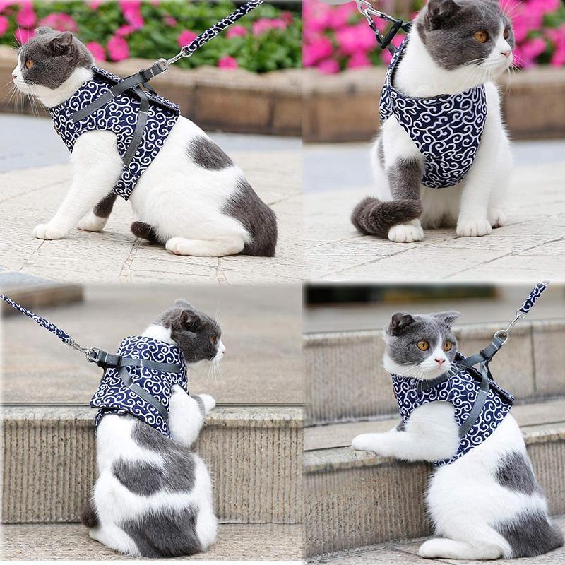 Siopsrl| Escape-Proof Adjustable Cat Walking Harness