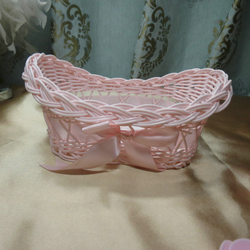 Ladies decorative storage basket with bow accent Siopsrl