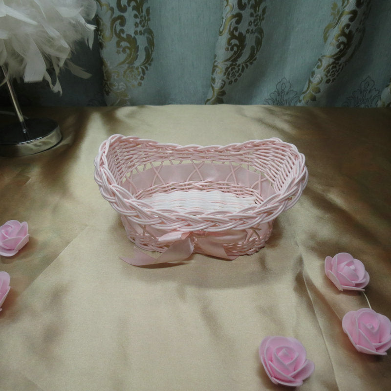 Ladies decorative storage basket with bow accent Siopsrl