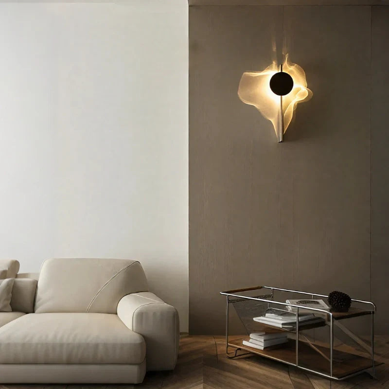 Rotatable Ripple-Light Wall Sconce with Aluminum and Stainless Steel