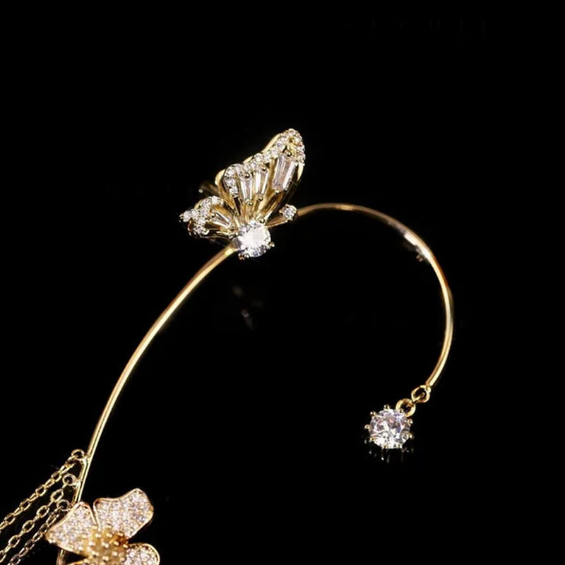 Siopsrl| Butterfly Tassel Style Zircon Earrings