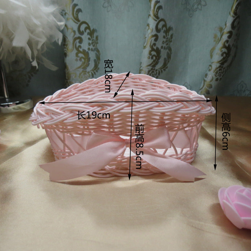 Ladies decorative storage basket with bow accent Siopsrl