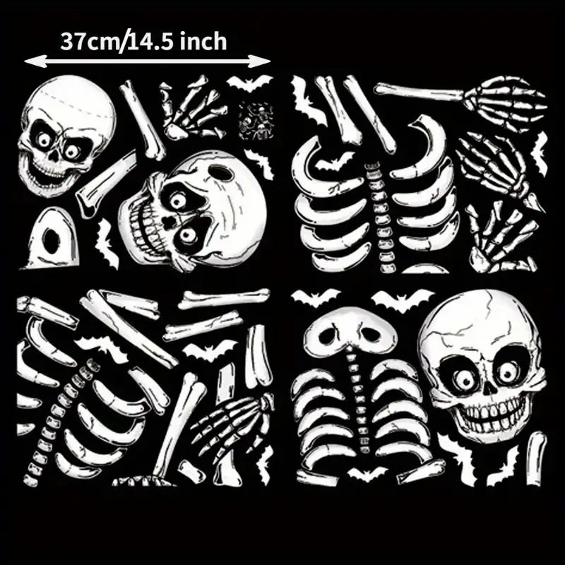 140PCS Halloween Window Clings Decor - Double-Sided Removable Stickers For Indoor Halloween Party Decorations Siopsrl