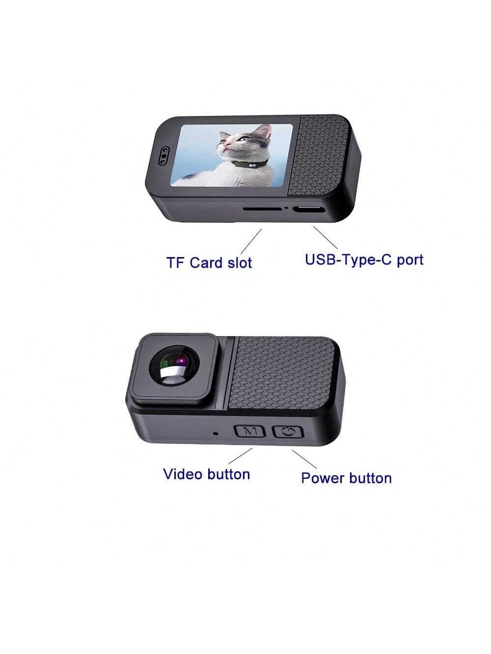 Siopsrl | Portable 160° Pet Camera for Cats & Dogs with 1080P HD Video – 32GB
