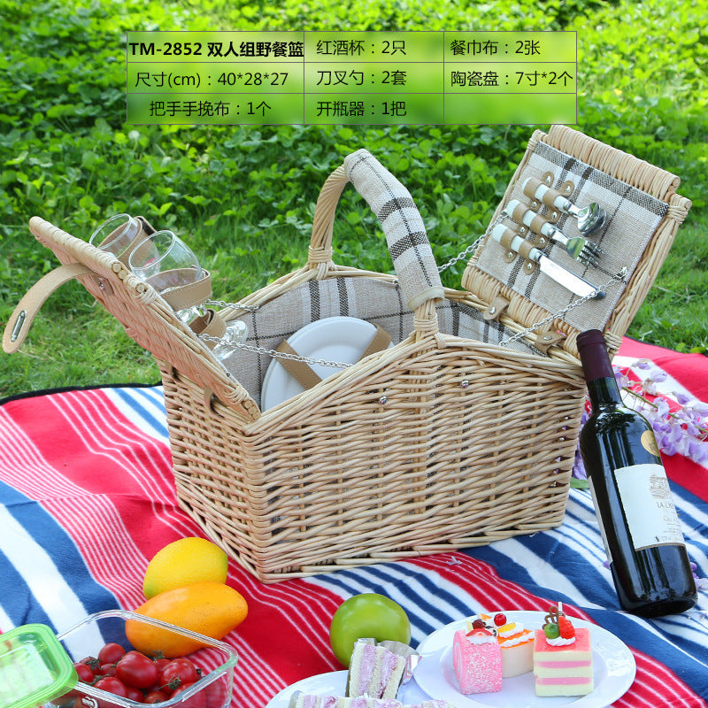 Ladies Picnic Basket with Complete Cutlery Set Siopsrl