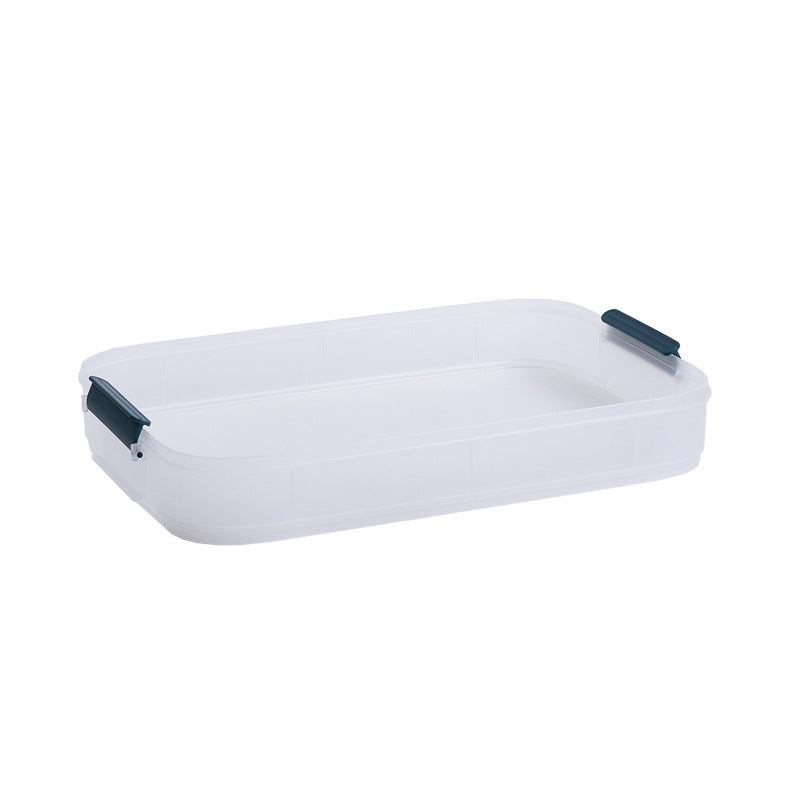 Plastic Storage Box with Handles and Transparent Design