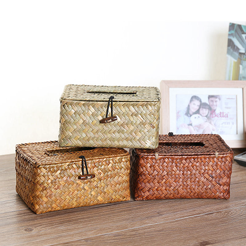 Siopsrl | Handcrafted Woven Storage Box with Stylish Lid Siopsrl