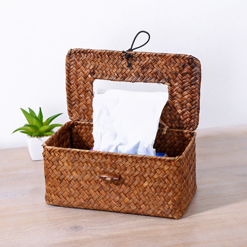 Siopsrl | Handcrafted Woven Storage Box with Stylish Lid Siopsrl