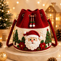 🎁Christmas Crochet Bucket Crossbody Bag – Festive Holiday Handbag