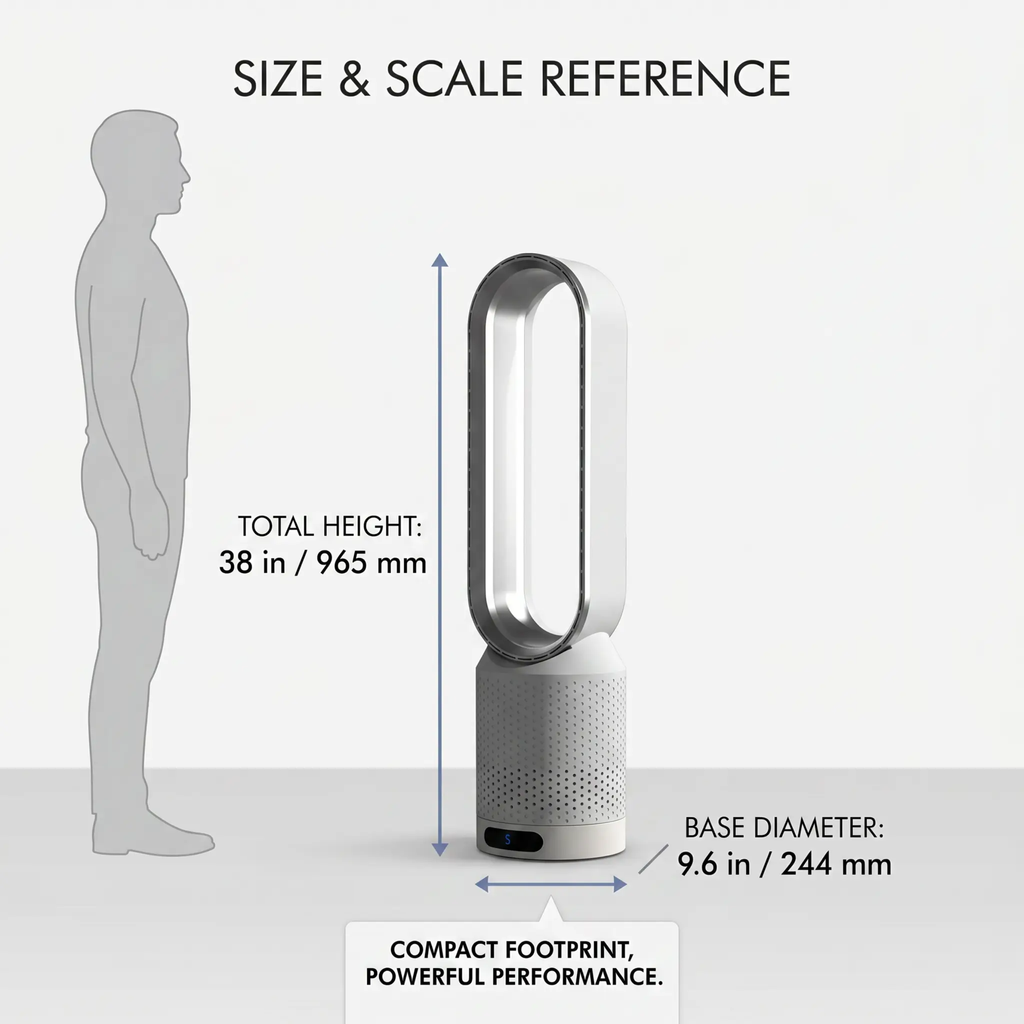 3-in-1 Portable Air Cooler with UV-C Purification, Ionizing Filter and 6L Tank