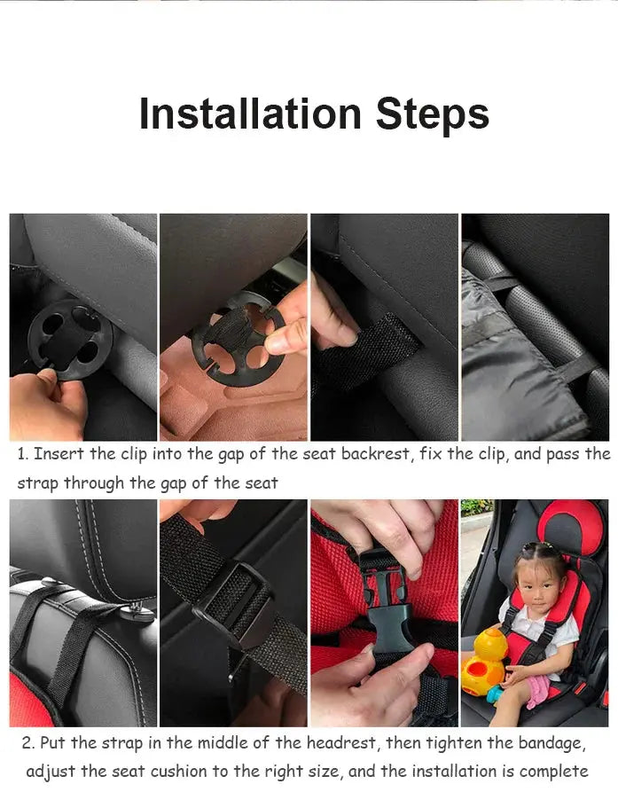 siopsrl | Portable Child Travel Car Seat | Foldable Safety Booster with 5-Point Harness | Ages 0–12 Years