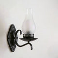 Siopsrl| Single-arm Wall Light Industrial Hall Wall Light with Kerosene Clear/Frosted Glass Shade in Copper/Bronze