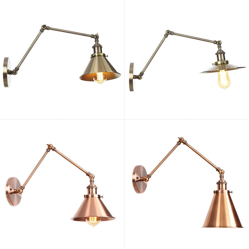 SiopsrlIndustrial Swing Arm Wall Light Bronze/Copper