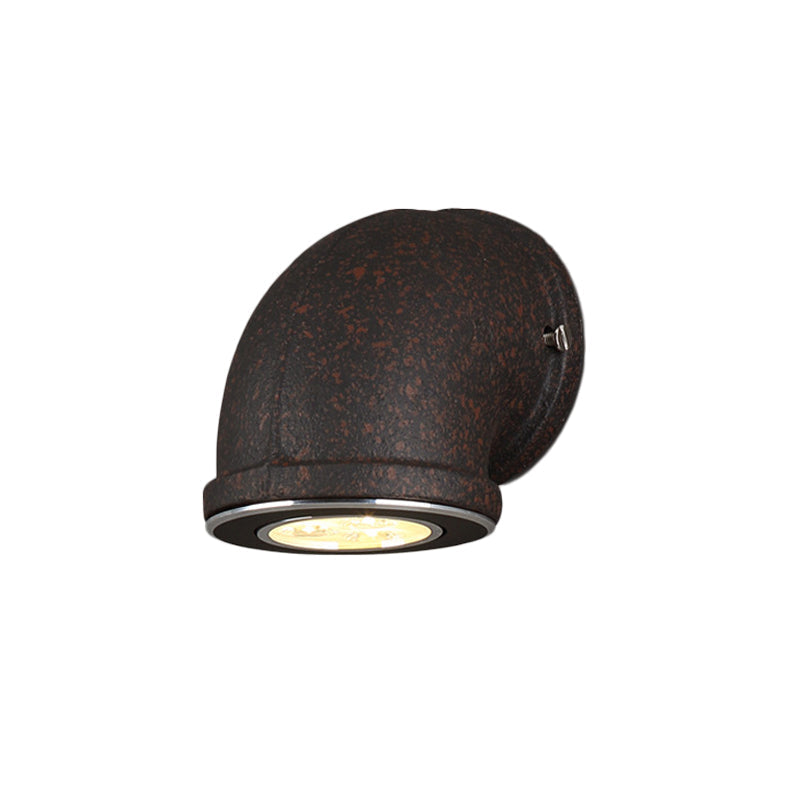 Siopsrl| Iron Black Surface Wall Sconce Water Pipe/Cage/Fist-shaped 1-Bulb Industrial Style Wall Mounted Light Fixture