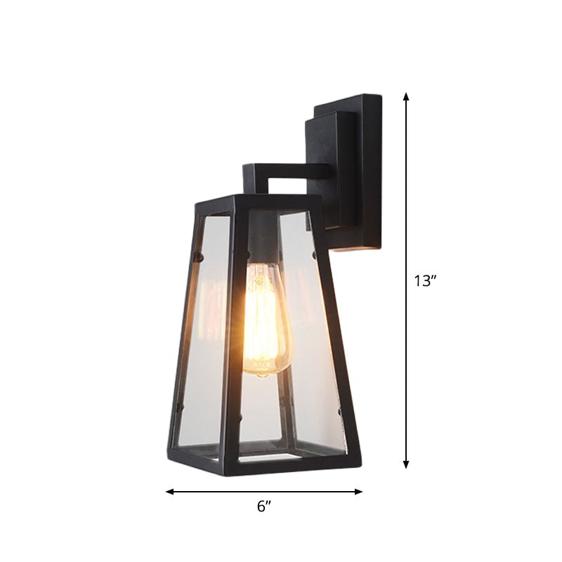Siopsrl| Iron Black Surface Wall Sconce Water Pipe/Cage/Fist-shaped 1-Bulb Industrial Style Wall Mounted Light Fixture