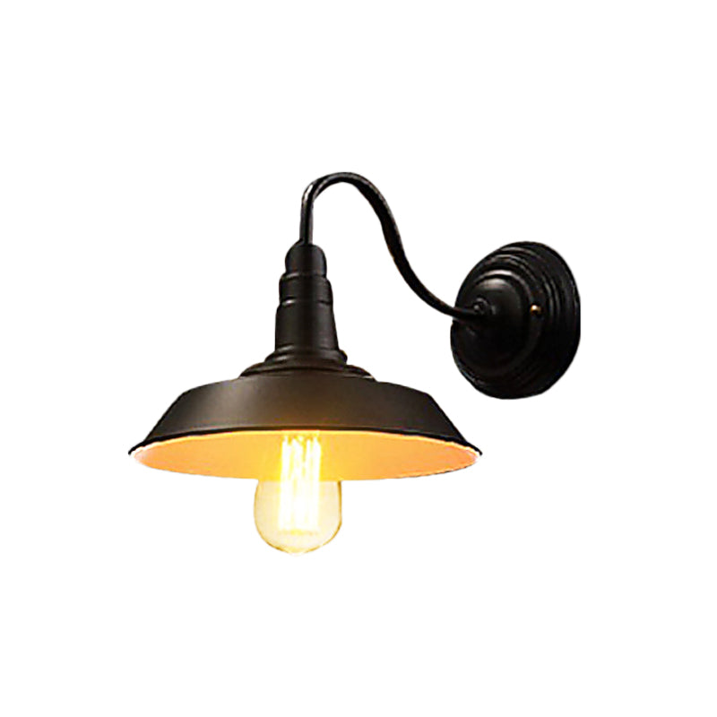 Siopsrl| Iron Black Surface Wall Sconce Water Pipe/Cage/Fist-shaped 1-Bulb Industrial Style Wall Mounted Light Fixture