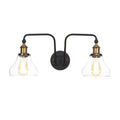 Siopsrl| Pears/Bubbles Indoor Wall Lamp Factory Clear Glass 2 Lights Wall Lamp Fixture in Black