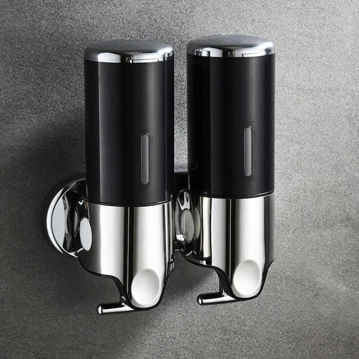 Siopsrl| Wall Mounted Soap Dispenser | SudsStation Bathroom Organizer | Stainless Steel & ABS | 16.9 fl oz | Set of 1–3