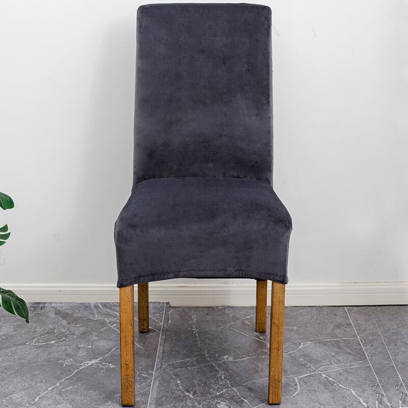 siopsrl | Stretch Velvet XL Size Dining Chair Covers x4 | Soft. Stretchable & Non-Slip for Home Dining Room Decoration