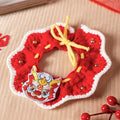 Wool collar for pets, knitted design