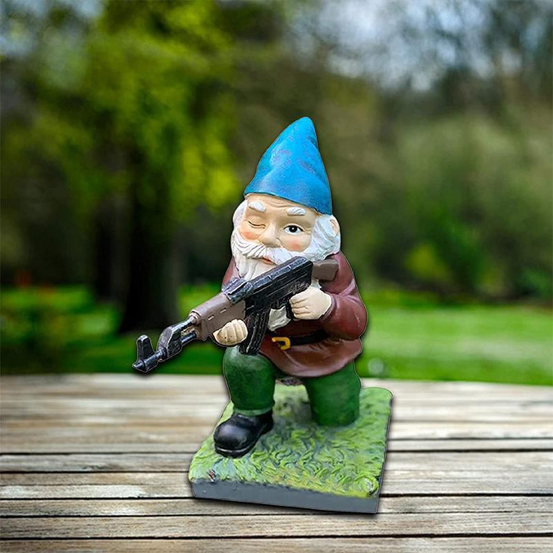 Siopsrl| Military Garden Gnome with Camouflage Uniform