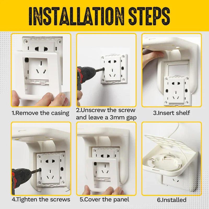 Siopsrl| No drilling required socket shelf