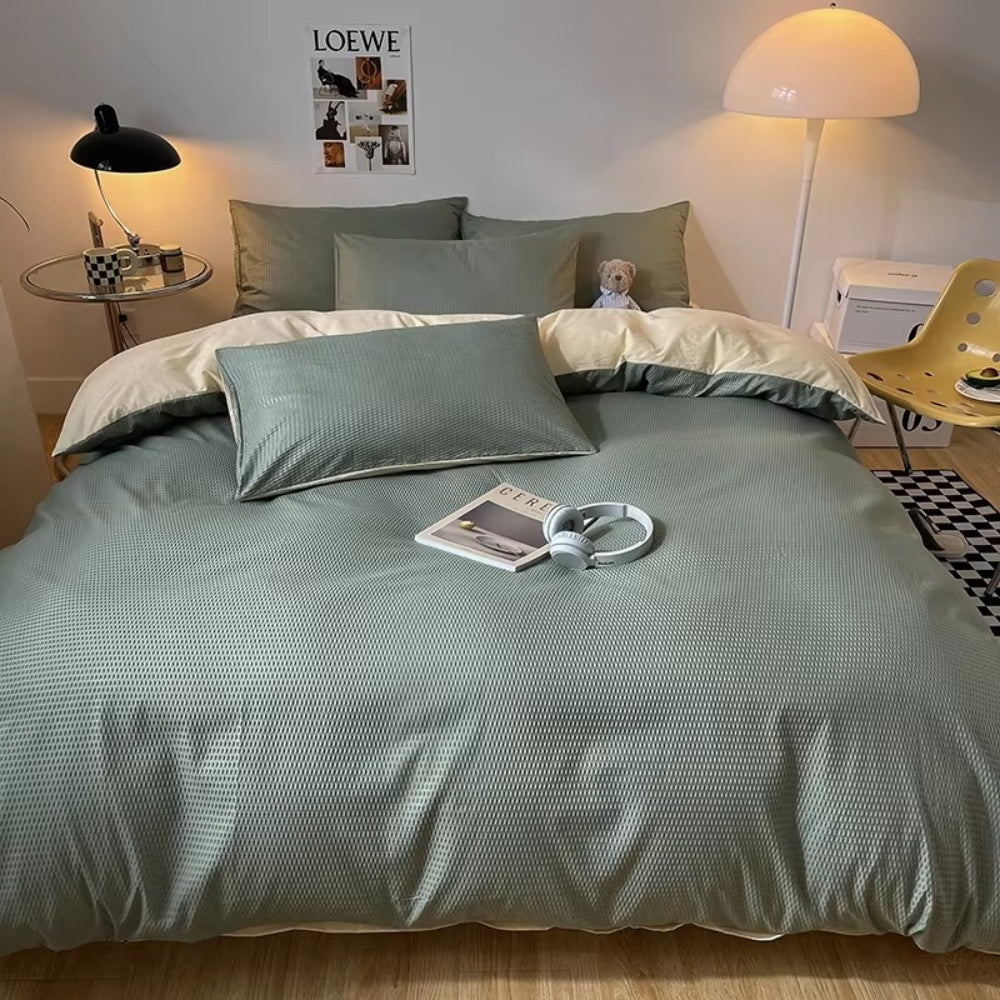 Siopsrl| Beaumont Ultra-Soft Waffle Duvet Set | 3pcs Set