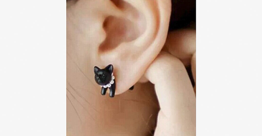 Siopsrl| Reversible Kitten Stud Earrings with Three-Dimensional Design - Perfect Gift for Any Cat Lover!