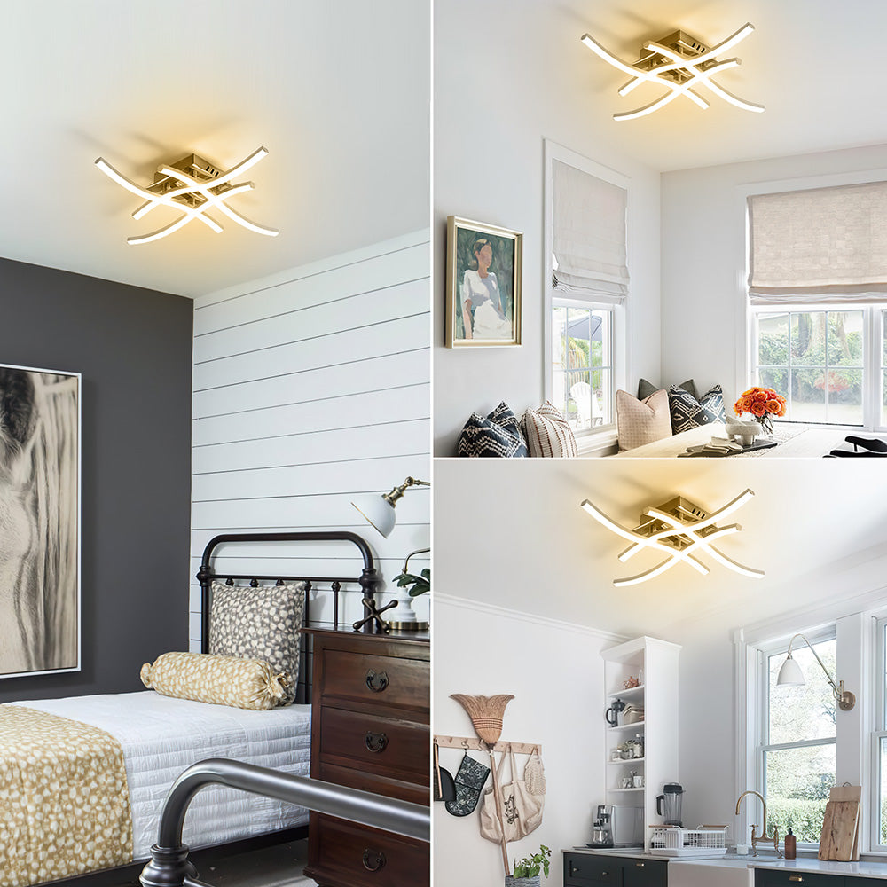 Siopsrl| LED Ceiling Light Modern Aluminum Flush Fixture