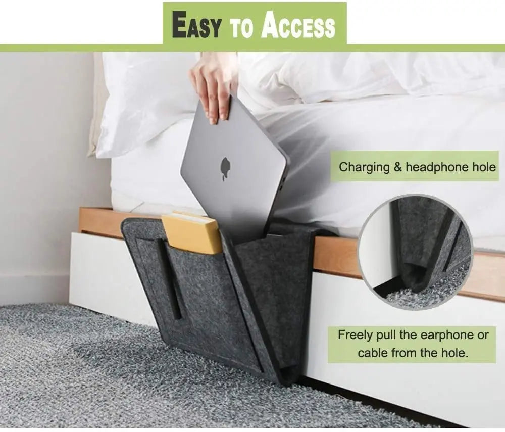 Siopsrl| Hanging Bed Organizer – Space-saving Storage with Large Pockets