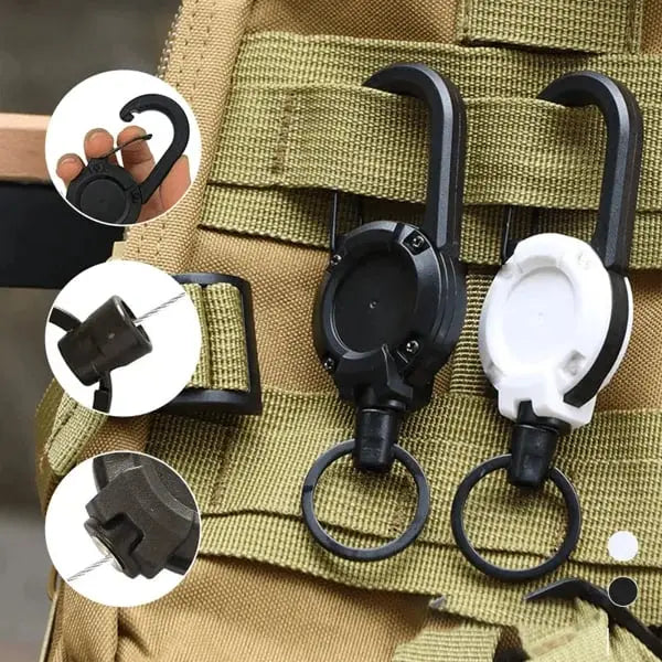 Siopsrl| Tactical Keychain with Retractable Cord