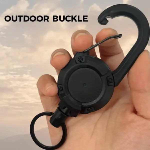 Siopsrl| Tactical Keychain with Retractable Cord