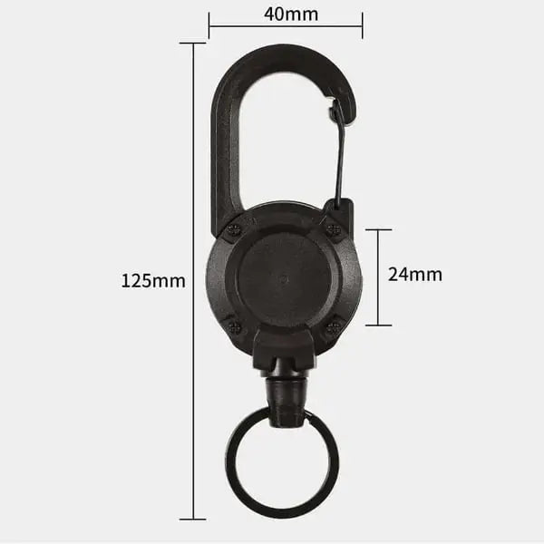 Siopsrl| Tactical Keychain with Retractable Cord