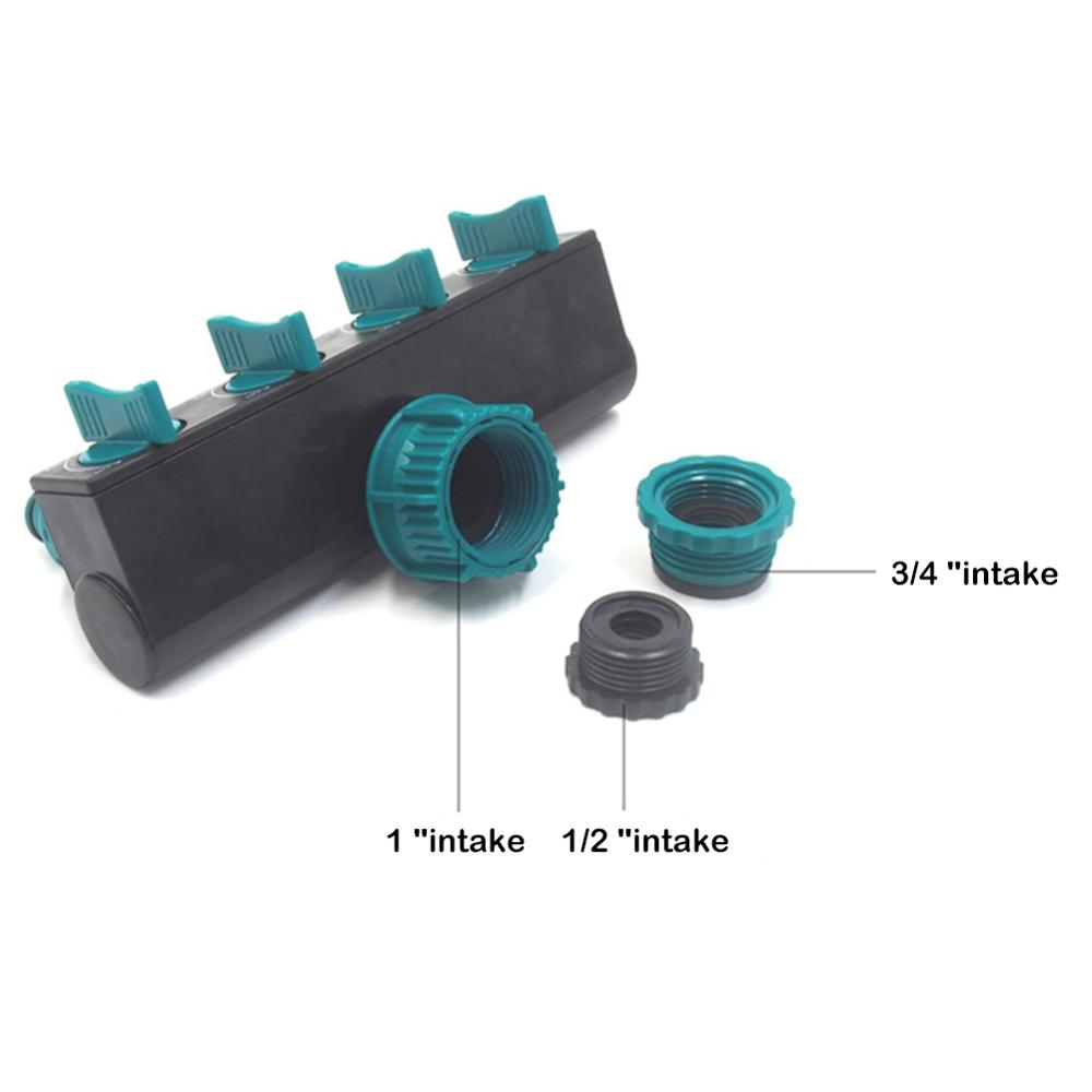 Siopsrl| Universal 4-way garden hose splitter – Adjustable faucet splitter