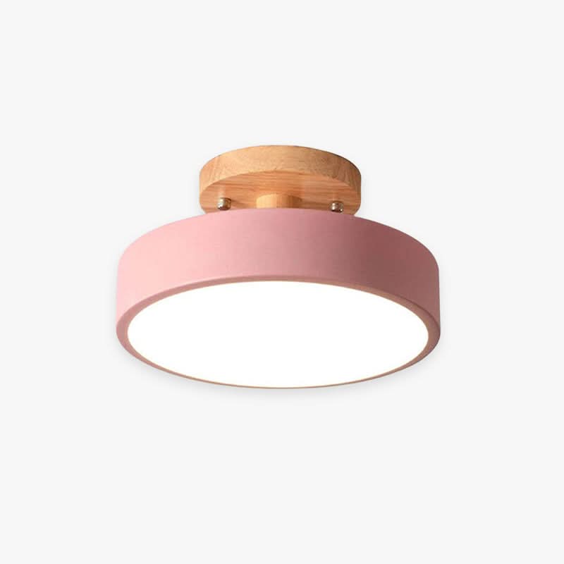 Siopsrl| Modern Wood LED Ceiling Light with Dimmable Function