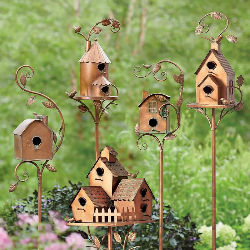 Siopsrl| Birdhouse Garden Stakes