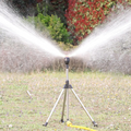 Rotating Tripod Garden Sprinkler with Adjustable Watering Coverage