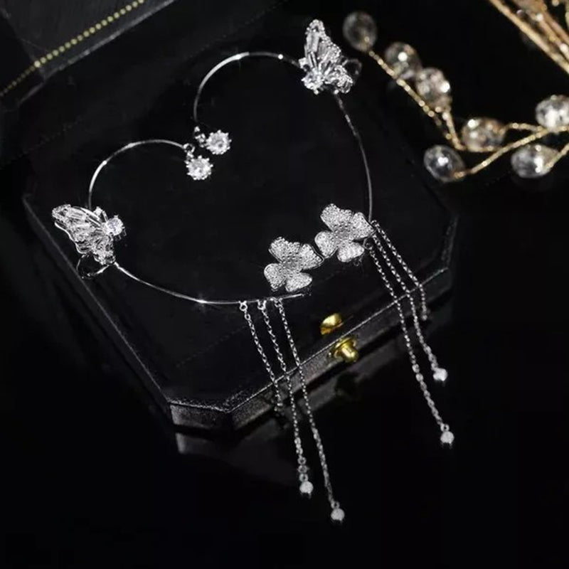 Siopsrl| Butterfly Tassel Style Zircon Earrings