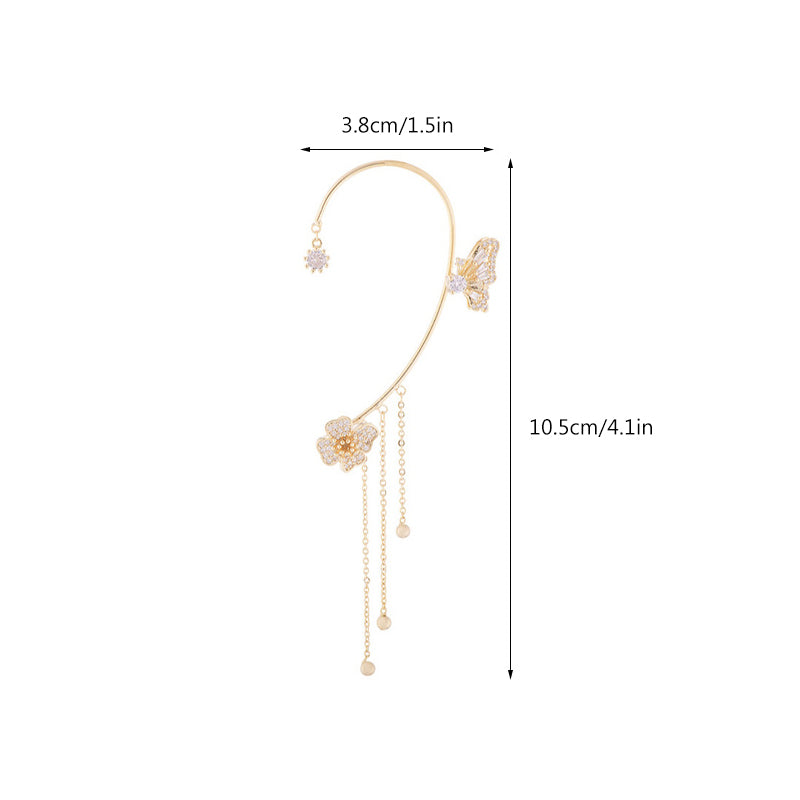 Siopsrl| Butterfly Tassel Style Zircon Earrings