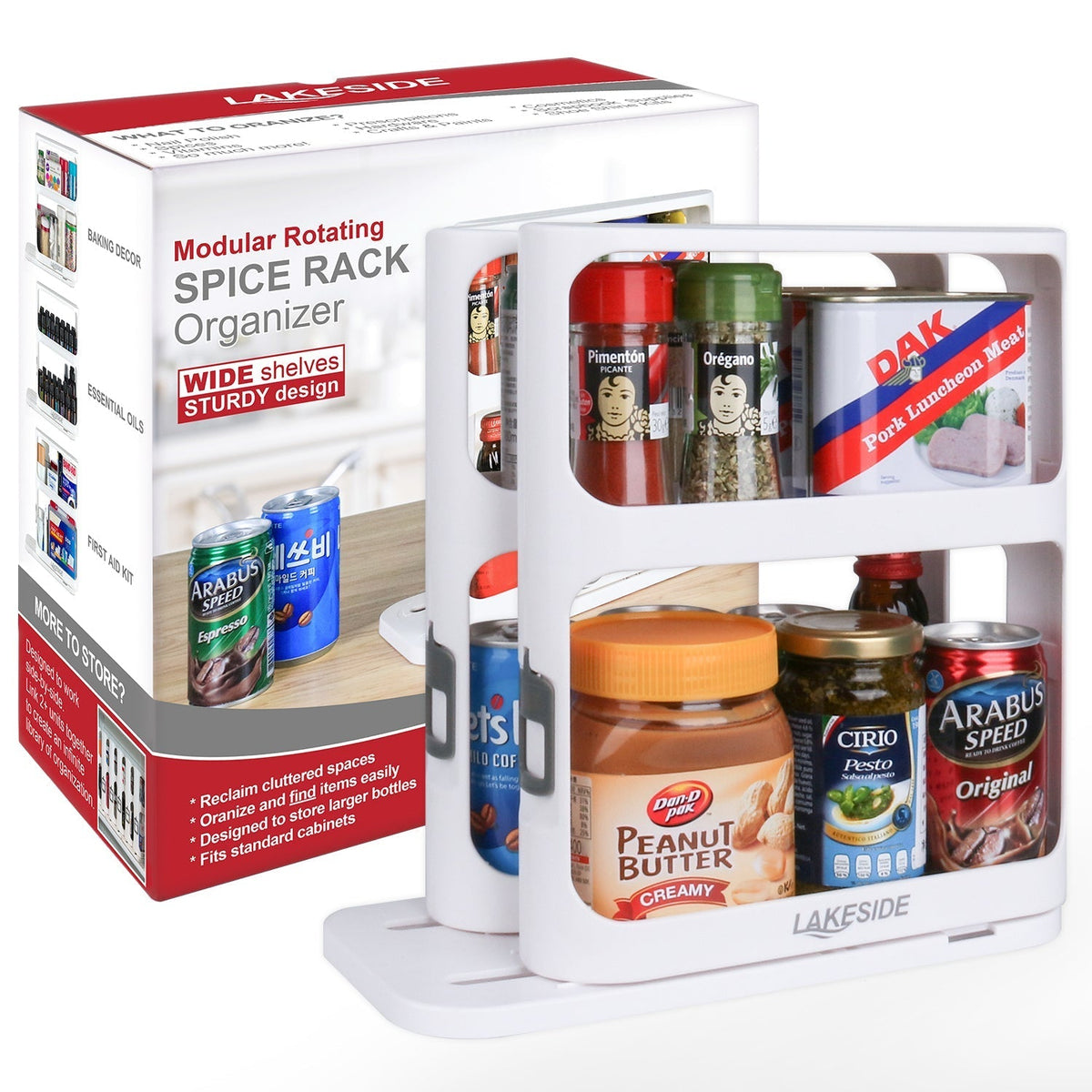 Siopsrl| LAKESIDE™ Rotating Spice Rack Organizer