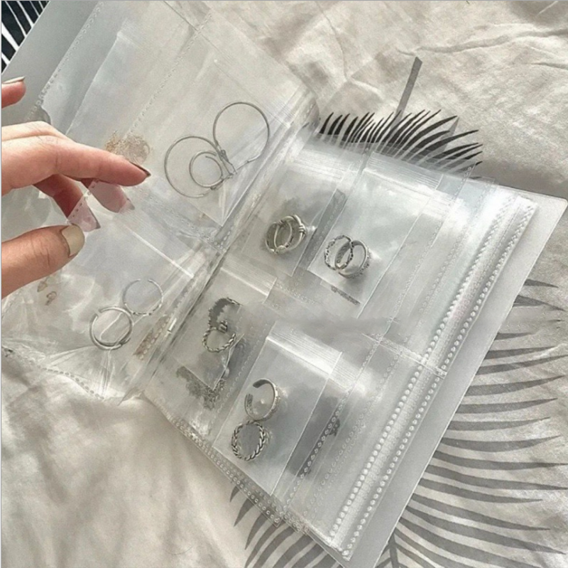 Siopsrl| Simple transparent jewelry album storage bag