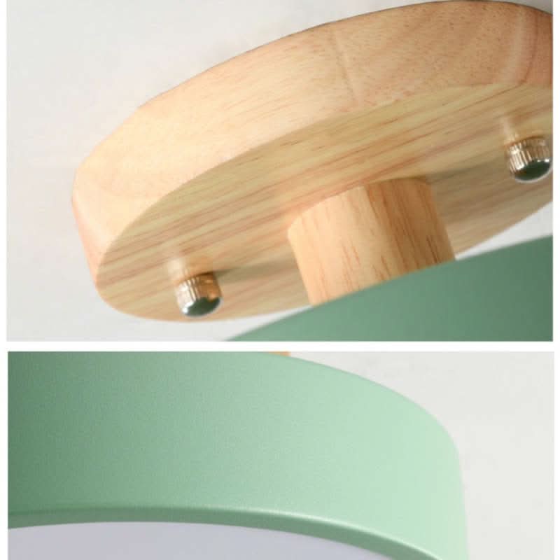 Siopsrl| Modern Wood LED Ceiling Light with Dimmable Function