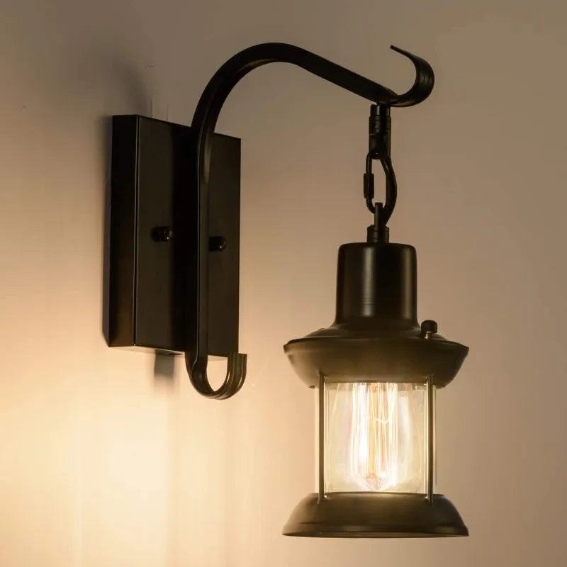 Siopsrl| Wall Light with Vintage Glass Shade Design