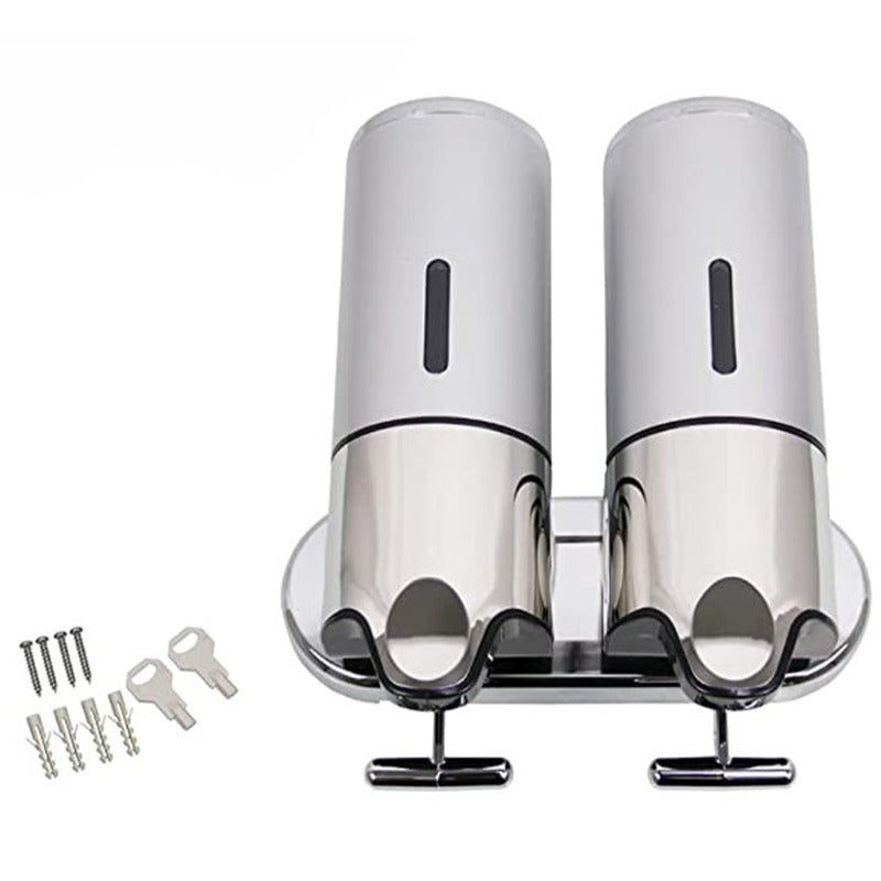 Siopsrl| Soap holder & dispenser Wall mounted Stainless steel Bathroom Shower soap dispenser pump